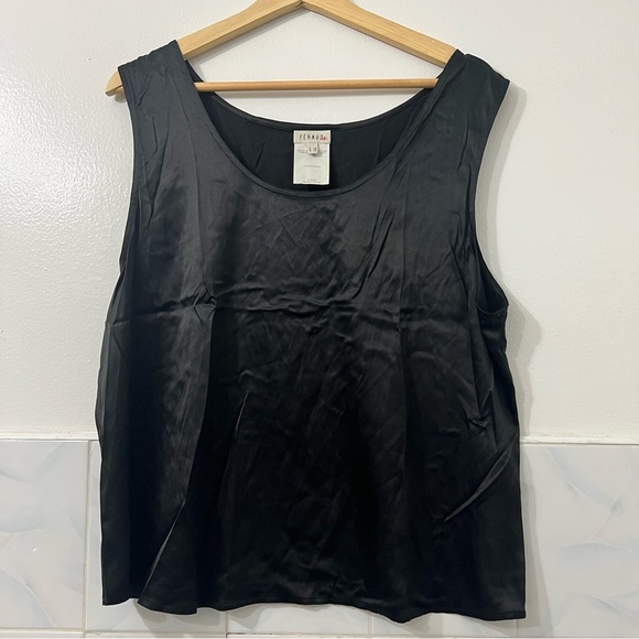 Feraud Women’s Size 16 Black 97% Silk Top Layering Office Capsule Normcore - Picture 1 of 6